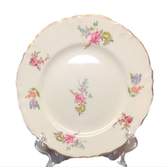 Homer Laughlin Other - VINTAGE. 3 Homer Laughlin dessert plates, Priscilla Pattern gold trim